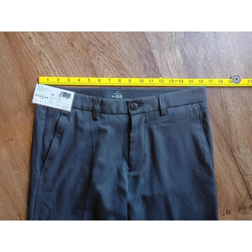 Haggar H26 Performance Dress Pants 32x32 Straight Fit Super Flex